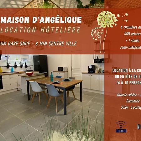 La Maison D'Angelique - Colocation Hoteliere A 150M Gare Tgv- Grande Cuisine Equipee & Salon - Fibre - Netflix Niort Exteriör bild