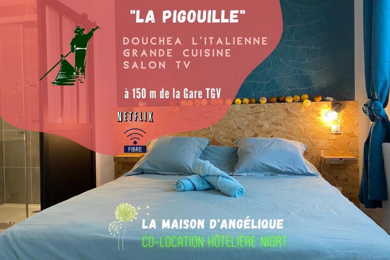 La Maison D'Angelique - Colocation Hoteliere A 150M Gare Tgv- Grande Cuisine Equipee & Salon - Fibre - Netflix Niort Exteriör bild