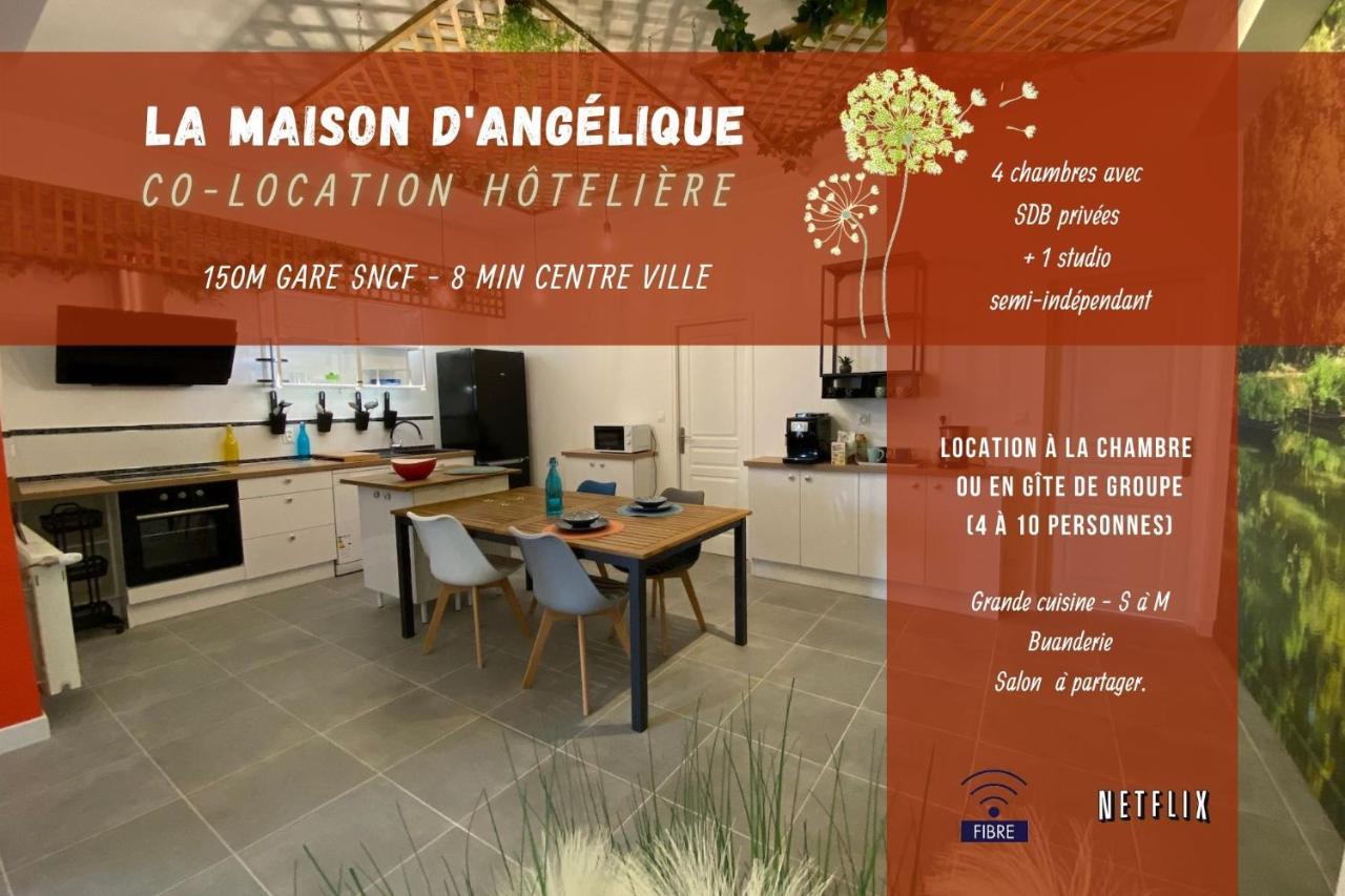 La Maison D'Angelique - Colocation Hoteliere A 150M Gare Tgv- Grande Cuisine Equipee & Salon - Fibre - Netflix Niort Exteriör bild